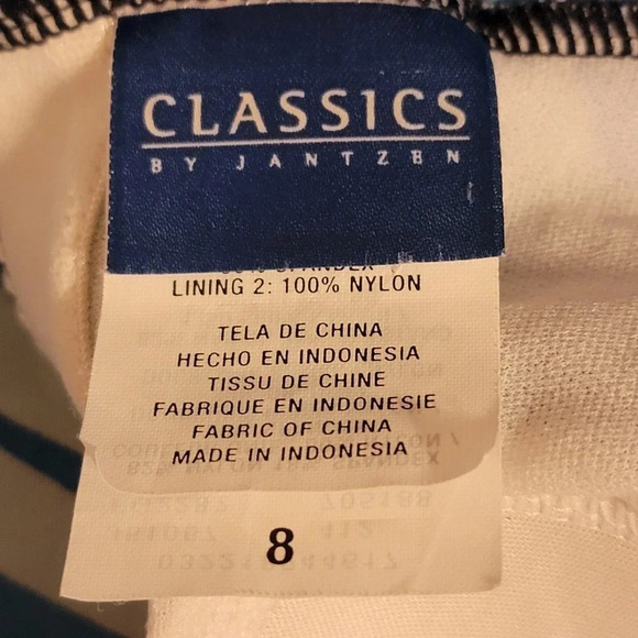 JANTZEN Women's Swim Dress Blue Floral Size 8 - Picture 8 of 15